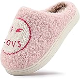 COVS Cute Kids Face Slippers for Girls Boys Soft Plush Non-Slip Toddler House Slippers Little kids Indoor Outdoor