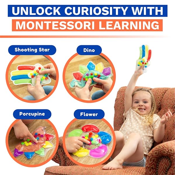 4-PACK COLOR SORTING SENSORY TOYS FOR TODDLERS AGES 3+ MONTESSORI TRAVEL TOYS CALM DOWN TOY FOR PRESCHOOL | FLOWER, PORCUPINE, CLOUDY RAINBOW COLOR MATCHING ACTIVITIES GIFT READY FOR BOYS GIRLS B-DAY