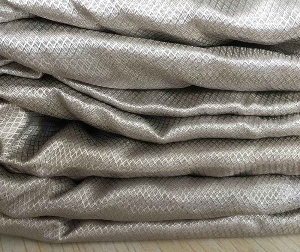 Silver Fiber Radiowave RF Singal Shielding Anti Radiation Conductive Fabric for Sheets Mats Pillowcase Safe to Body (60"x59")