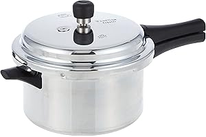Prestige Popular Aluminium Pressure Cooker, 4 Liters,Silver