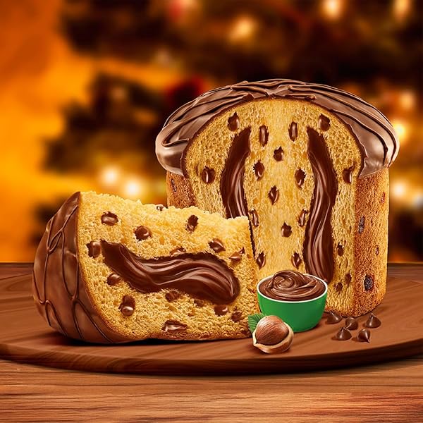 BAUDUCCO CHOCOTTONE HAZELNUT CREAM – MOIST & FRESH CAKE, TRADITIONAL ITALIAN RECIPE WITH FUDGE TOPPING, FILLED WITH HAZELNUT CREAM AND CHOCOLATE CHIPS, 16.0 OZ (PACK OF 1)