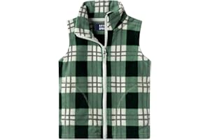 LittleSpring Boys Girls Fleece Vest Sleeveless Jacket Full-Zip Fall Winter Warm Outerwear