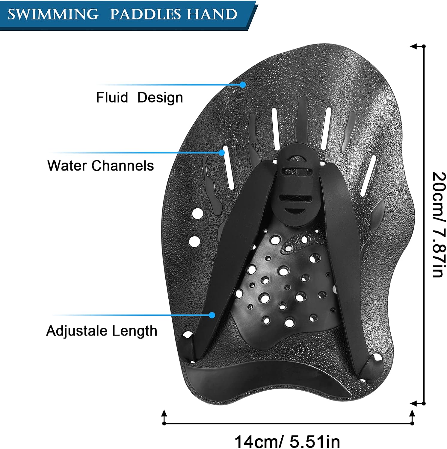 TAGVO Swimming Training Hand Paddles, Contour Paddle for Training to Improve Technique, Sizes for Adult Children Unisex, Black : Sports & Outdoors