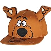 Scooby Doo Embroidered Character Face Adult Adjustable Snapback Hat Cap with 3D Ears Brown