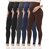 Buttergene 5 Pack Women's Creamlush Maternity Leggings Maternity Yoga Pants Pregnancy Leggings Maternity Clothes