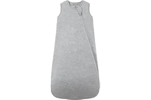 Mosebears Unisex Rayon Made from Bamboo Wearable Blanket with 2-Way Zipper,2.5 Tog Baby Winter Sleep Sack (Grey,18-36 Months)