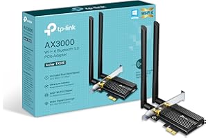 TP-Link WiFi 6 AX3000 PCIe WiFi Card for PC with Heat Sink (Archer TX50E) - Bluetooth 5.3, 802.11AX Dual Band Wireless Adapte