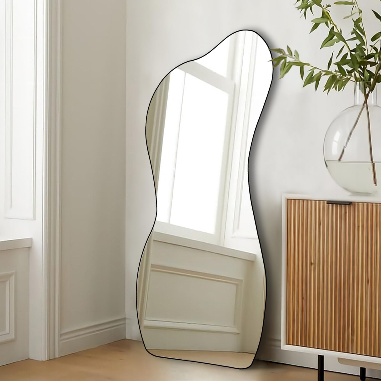 POZINO Irregular Mirror, Asymmetrical Wall Mirror, 47.2
