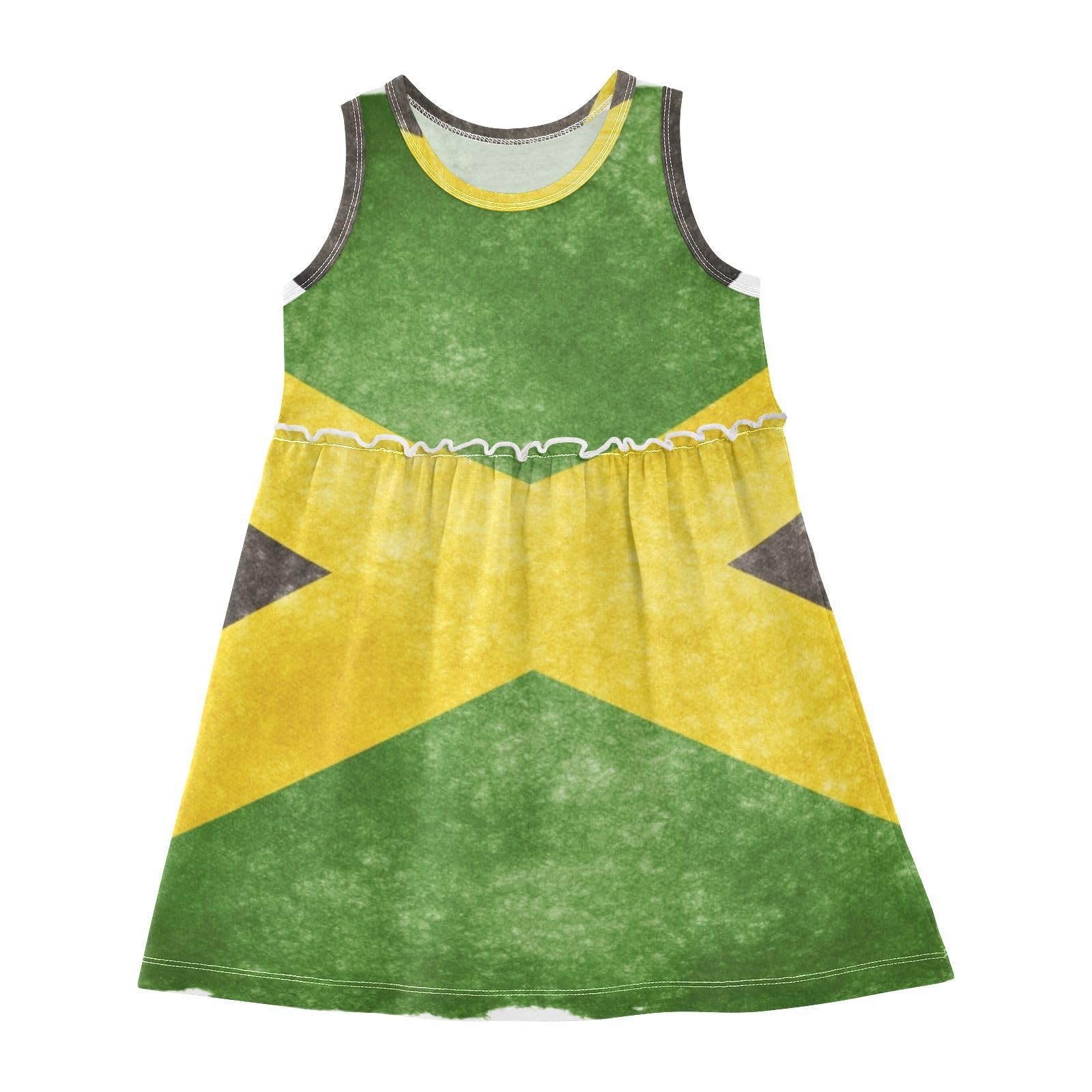 Aflyko Patriot Girls Dresses Jamaican Flag Vintage