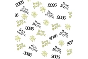 2026 New Years Confetti - Glitter Gold and Black New Year Eve Party Confetti Party Supplies New Year Decorations for New Year