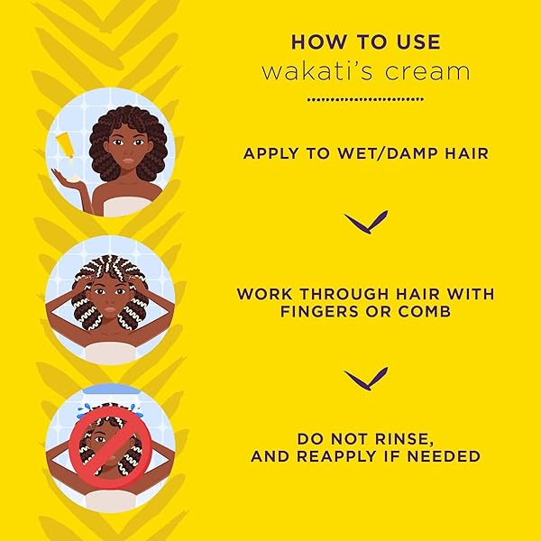 WAKATI OIL-INFUSED HAIR CREAM, MOISTURIZING CREAM, NATURAL HAIR MOISTURIZER, DEEP CONDITIONER FOR DRY, DAMAGED HAIR, SULFATE FREE, PARABEN FREE, 8.45 OZ