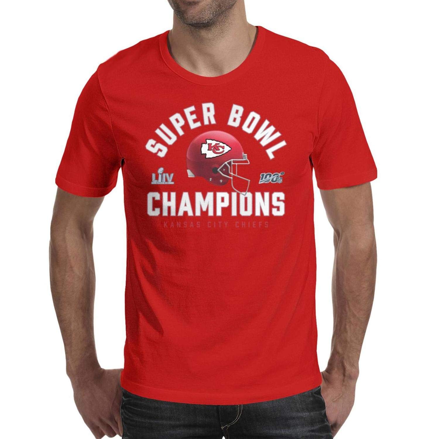 2020 Football Champs Kansas City Casual Running Crew Neck Short Sleeve T Shirt