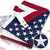 American Flag 4x6 ft 100% Cotton, US Flag USA Banner with Embroidered Stars, Sewn Stripes, Durable United States Flags, Only Indoor Use House Flags