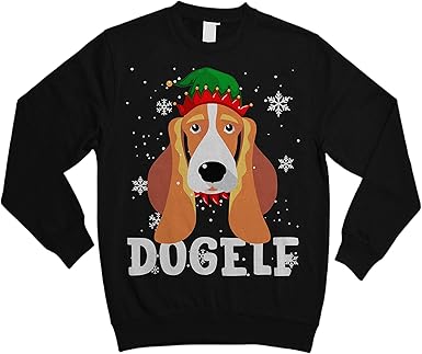 basset hound ugly christmas sweater