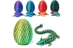 Yostyle Easter Basket Stuffers, 3D Printed Dragon Surprise Egg Toy, Executive Dragon Fidget Toys Decorative Easter Egg Fillers for Boys and Children Easter Gift Home Decoration (Yellow&Green)