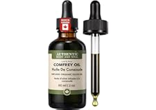 Comfrey Oil – Undiluted 2 oz Leaf & Root, Unscented, From Certified Organic Farm, Comfrey Infused Organic Cold-Pressed Olive Oil for Skin | Symphytum Officinale, Premium Herbal Handcrafted Slow-Infused, Authentic Body And Soul