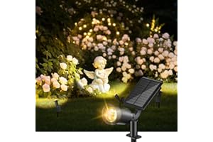 FabStyl Solar Spot Lights Outdoor, Solar Landscape Lights Flag Pole Lights, Waterproof Security Wall/Ground Light for Garden, Pool Area, Tree, Pond, Landscape and Yard (2 Pack)