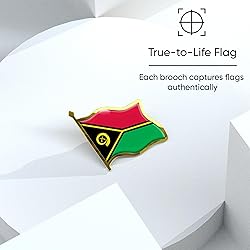 Vanuatu Flag Lapel Pin - Enamel Metal National