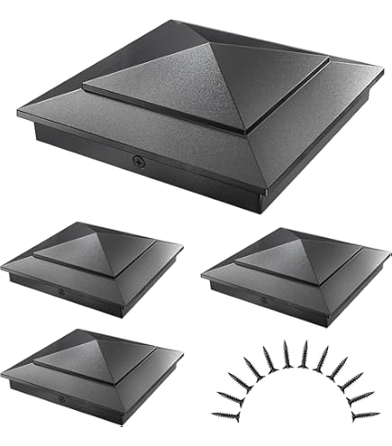 Chain Link 2" [1 7/8" OD] X 1 3/8" Black Loop Cap - Line Post Top Cap - View #6