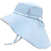 Duoyeree UV Protection Toddler Sun Hat - UPF 50+ Beach & Summer Hat for Kids - Wide Brim Hat for Boys & Girls