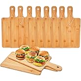 Benhurb 10pcs Wood Cutting Boards Bulk for Kitchen, 15x7 inch Personalized Bamboo Charcuterie Boards Customized Laser Engraving Serving Chopping Board for Pizza, Cheese, Dessert, Fruit, Vegetables