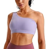 Smooth Sports Bras for Women One Shoulder Low Impact Asymmetrical Workout Tops Padded Yoga Right Shoulder Strap Bra