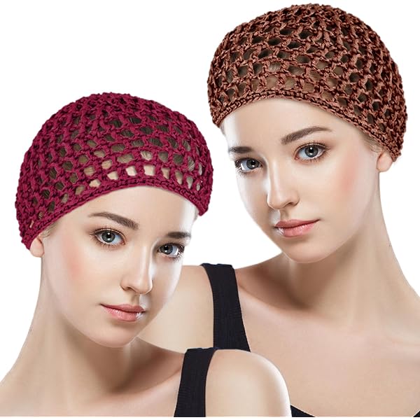 Amazon.com: COMNICO Crochet Hair Net 2Pcs Mesh Cover Curls  display picture 3