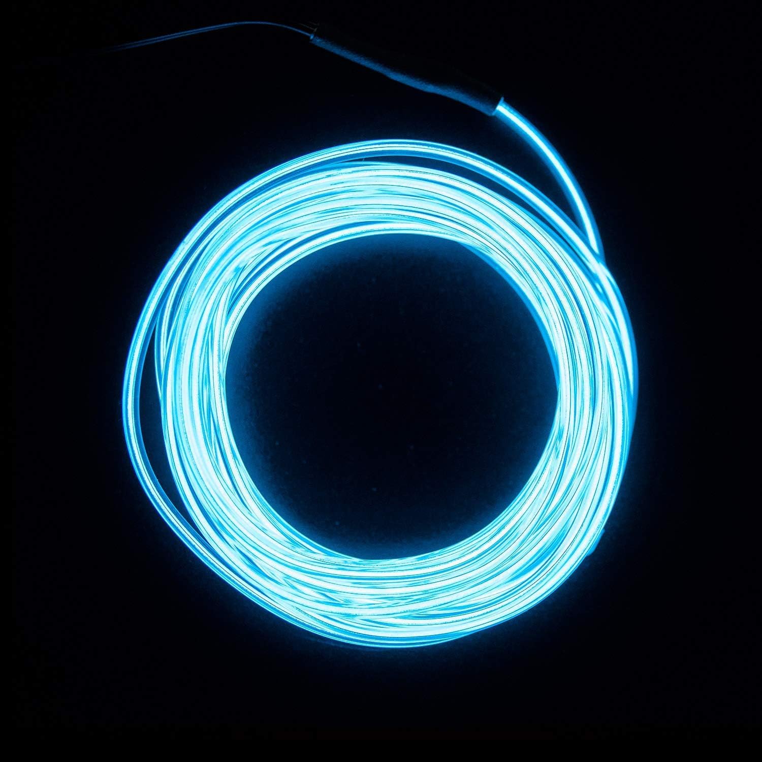 Covvy Neon Glowing Strobing Electroluminescent Light Super Bright Battery Operated EL Wire Cable for Cosplay Dress Festival Halloween Christmas Party Carnival Decoration (16FT - Image 3