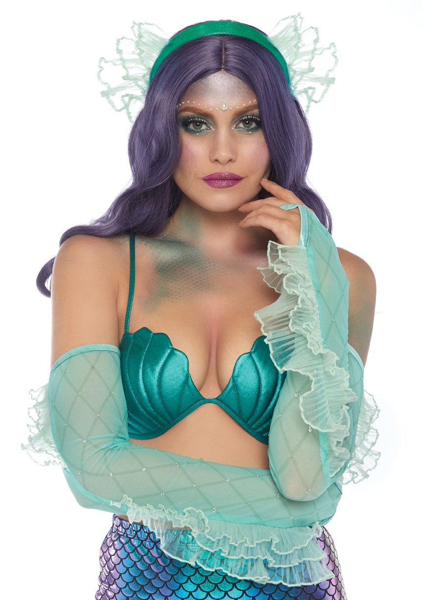 Leg Avenue Women's Sea Foam Mermaid Kit Costume Accessories, Green, One Size(UK 6-12)
