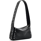 Twievo Studded Handbag for Women - Extended Shoulder Strap Design Y2k Shoulder Bag 90s 2000s Vegan Small Vegan Trendy Purse