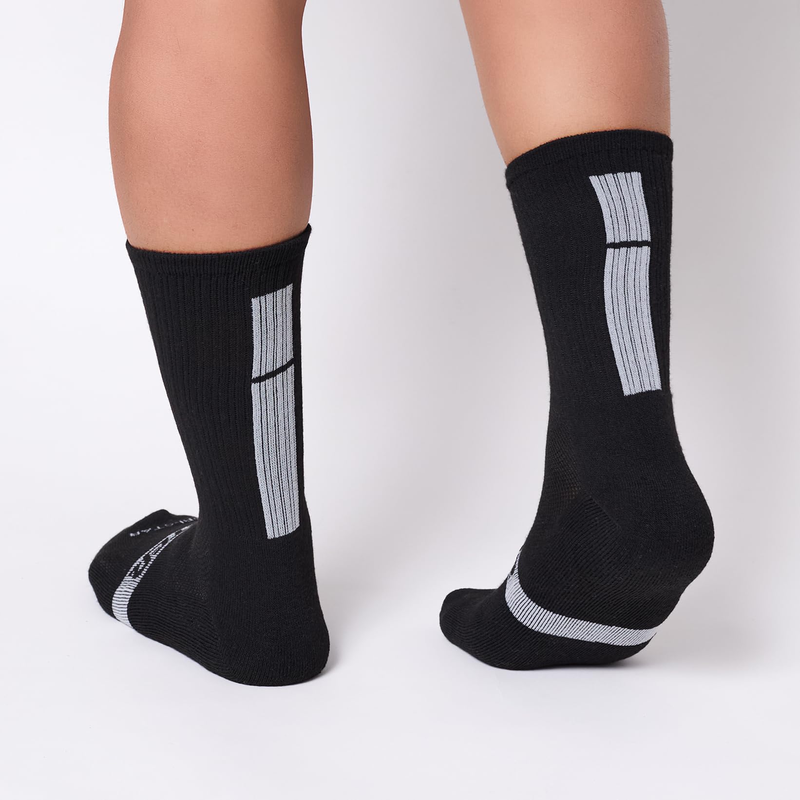 STARTER Men's Half Cushion Crew Socks 10 Pack (Grey/Black/White Multi, 6-12)