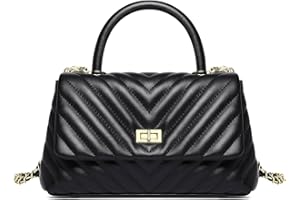 ER.Roulour Quilted Crossbody Bags for Women, Trendy Roomy Shoulder Handbags with Flap Gold Hardware Chain Purses Shoulder Bag