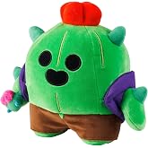 P.M.I. Brawl Stars Plush, 6-Inch, Random Character | Officially Licensed Soft Collectible - Spike, Crow, Shelly or Poco (Random)