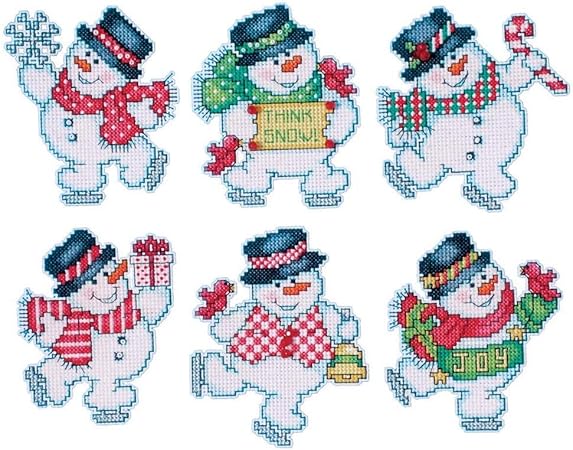 Decorazioni Natalizie Punto Croce.Design Works Kit Da Punto Croce Per Decorazioni Natalizie In Plastica E Tela Quadrato Soggetto Pupazzi Di Neve Amazon It Casa E Cucina