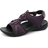 UBFEN Womens Hiking Sandals Comfortable Walking Sandals Summer Sport Breathable Arch Support