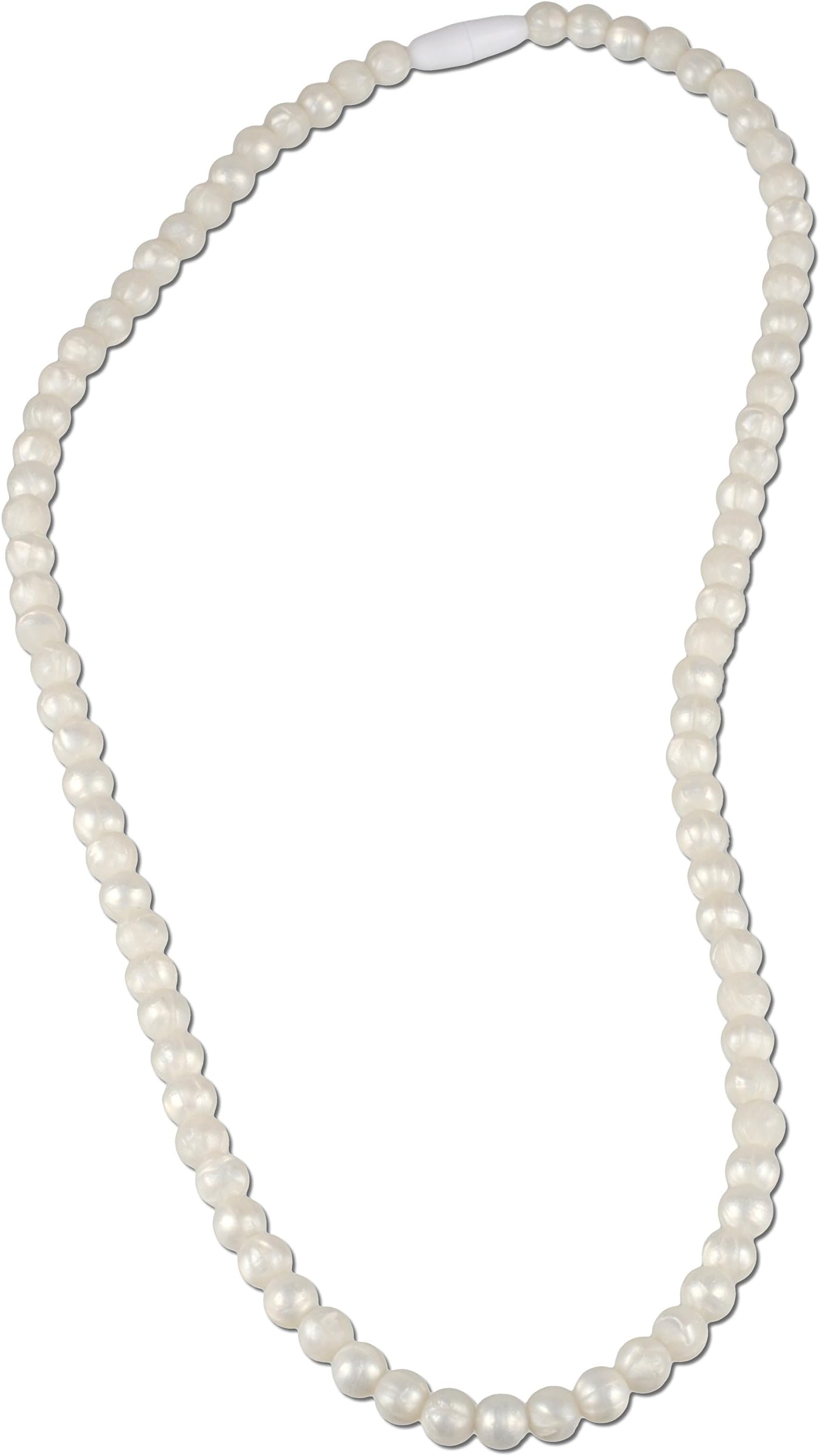 PEARL Silicone Teething Necklace with Baby-safe Jewelry By FAVEfemme - Bpa-free, Best Soothing Method, Better Than Baltic Amber, Fashion Teething Necklace for Mom (White Pearl)