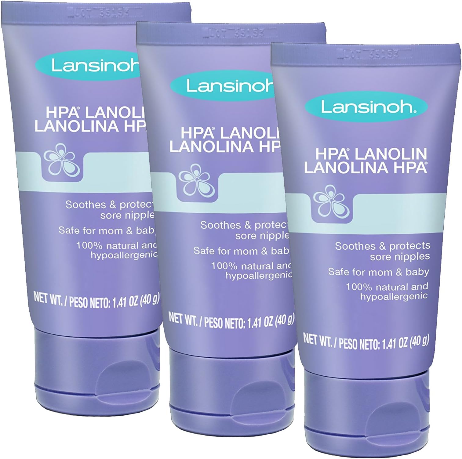 Lansinoh Breastfeeding Salve EEClZt - HPA Lanolin, 3 Pack (40g)