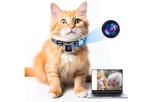 KinetCam Cat Camera Collar, No WiFi No APP Wireless Cat Collar Camera with Video Record,Body Camera for Cat/Dog Tracking,Pet Collar Camera Outdoor,Camera for Cat Collar,Cat Gift (No SD card included)