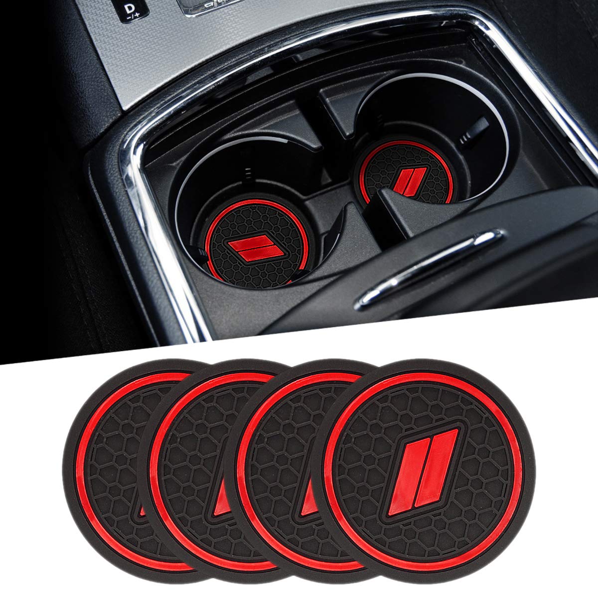 Auovo Auto Cup Holder Inserts Coaster Fit For Dodge Charger 2015 2016 2017 2018 2019 2020 Accessories Custom Fit Cup Mat Pad Interior Decoration Trim 4pcs Set Red Buy Online In Faroe Islands At