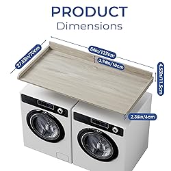 COOLBEBE Washer and Dryer Countertop, Wood Laundry