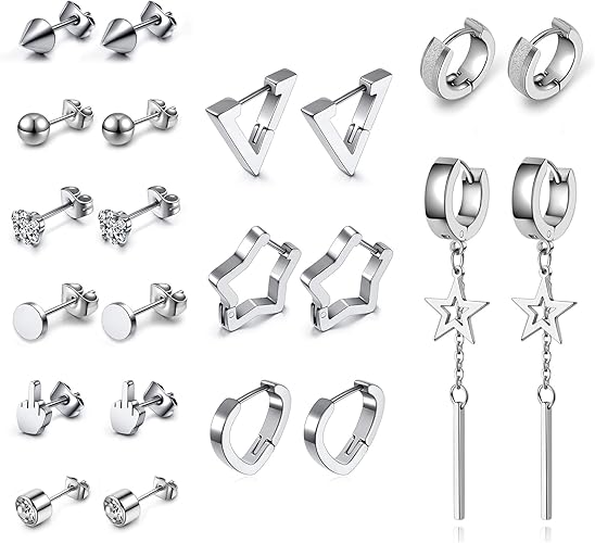 Amazon Jovivi Mak 18g g 22点セット ボディピアス ピアス 軟骨用 サージカルステンレス 耳 舌 眉 鼻 唇 腹 へそ トラガス ヘリックス リング ストレートバーベル スタッド キャッチ 落ちない アレルギー対応 人気 おしゃれ かわいい シンプル セット4 シルバー