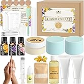 DIY Hand Cream Making Kit, JCOOS Handcream For Dry Hands, hand Lotion with Shea Butter, Almond Oil, Essential Oils Natural Whipped Shea Butter Body Butter Making Kit Valentine's Day gift for Women
