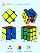 ROXENDA Speed Cube Set 2x2 3x3 Original Fast Cube with Instructions view 2