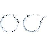 Lifetime Jewelry Hoop Earrings for Women and Men Real 24k Gold Plated