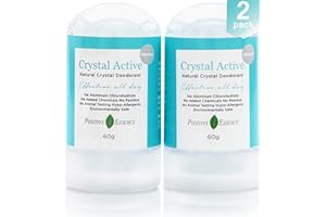 Crystal Deodorant Stone, Natural Mineral Deodorant, Unscented, Single-Ingredient Formula, No Aluminum Chlorohydrate, Thai Cry