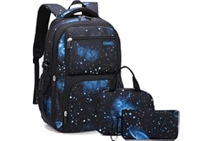 BANSUSU Galaxy-Print School-Bag Backpack for Boys Middle-School Elementary Bookbag