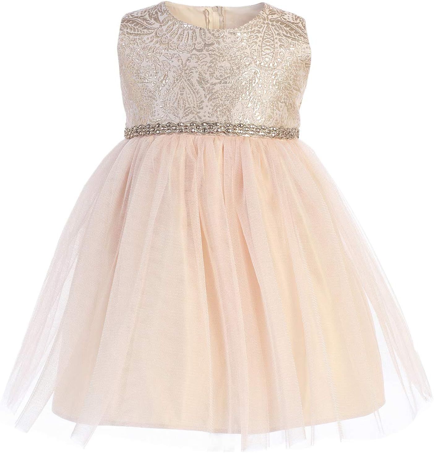 champagne baby dress