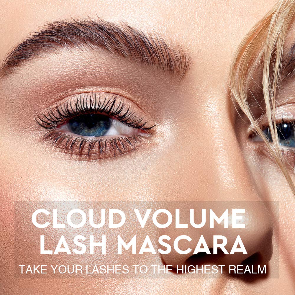 MOSTORY Cloud Volume Lash Mascara Black - Lash Mascara Black Volume Length Smudgeproof Curl Eyelash Lifted Thick Long Lasting Volumious 4D Silk No Flicks No Clumps Bristle Brush (0.3 oz) : Beauty