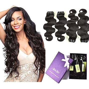Amazon Com Indian Virgin Hair Weaving Re4u Virgin Remy Human