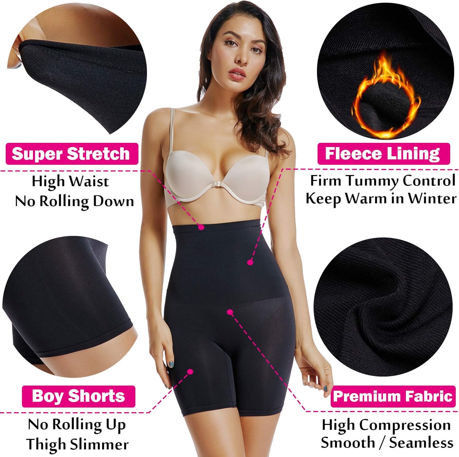 Joyshaper Shapewear Shorts for Women High Waist Tummy Control Panties Mid Thigh Slimmer Short at  Women’s Clothing store